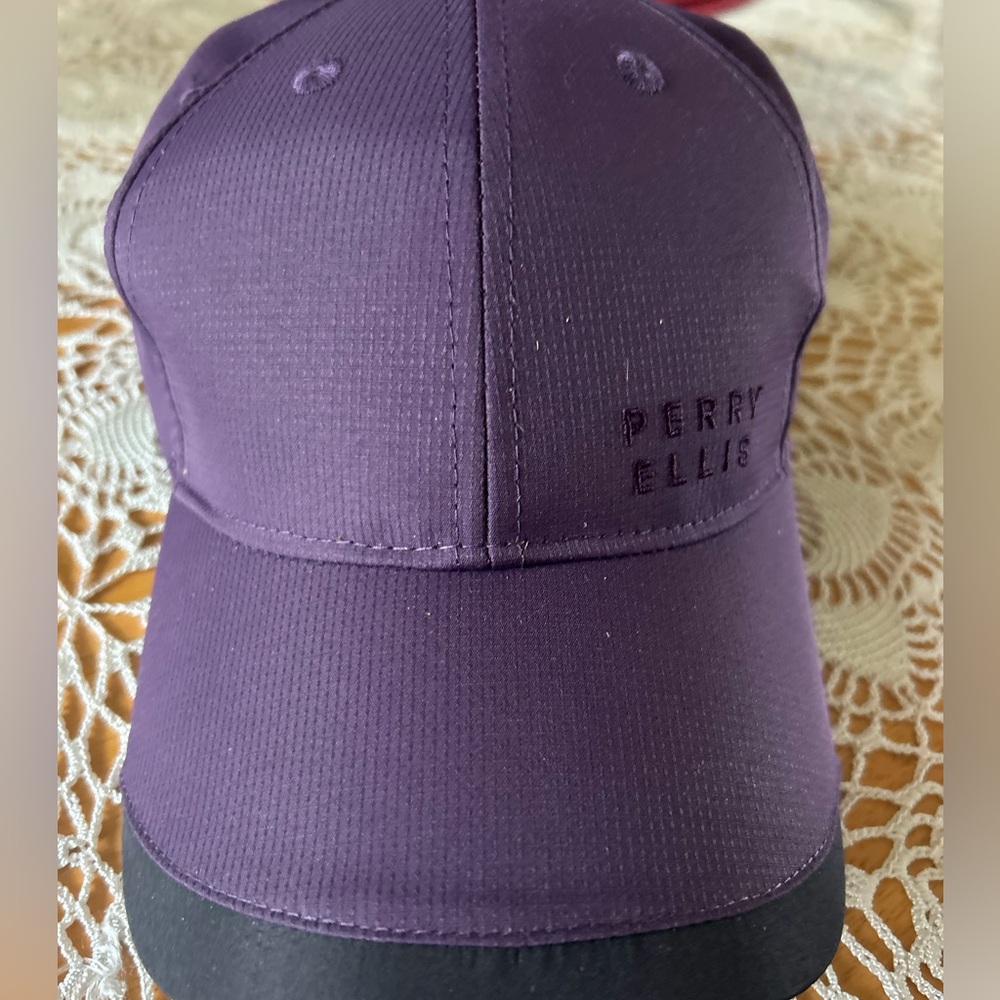 Perry Ellis Purple and Black Baseball Cap